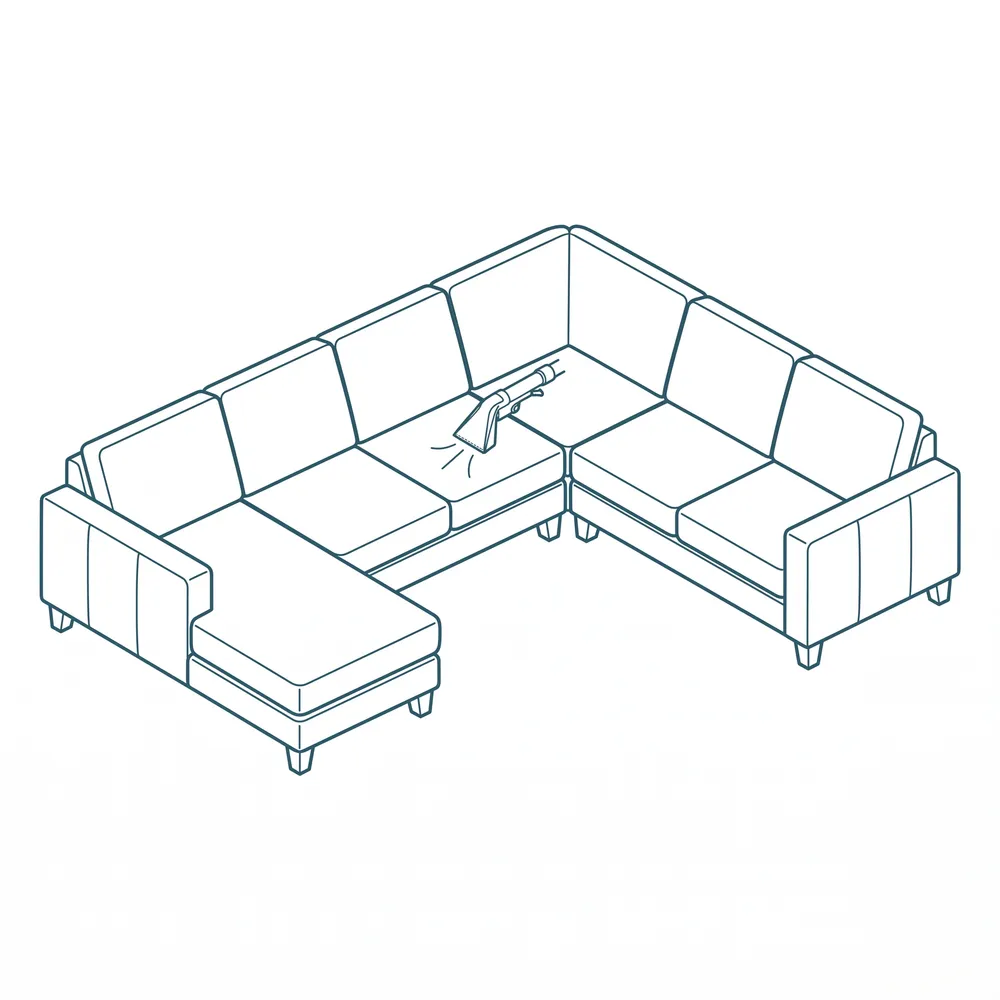 6 Seater Sectional